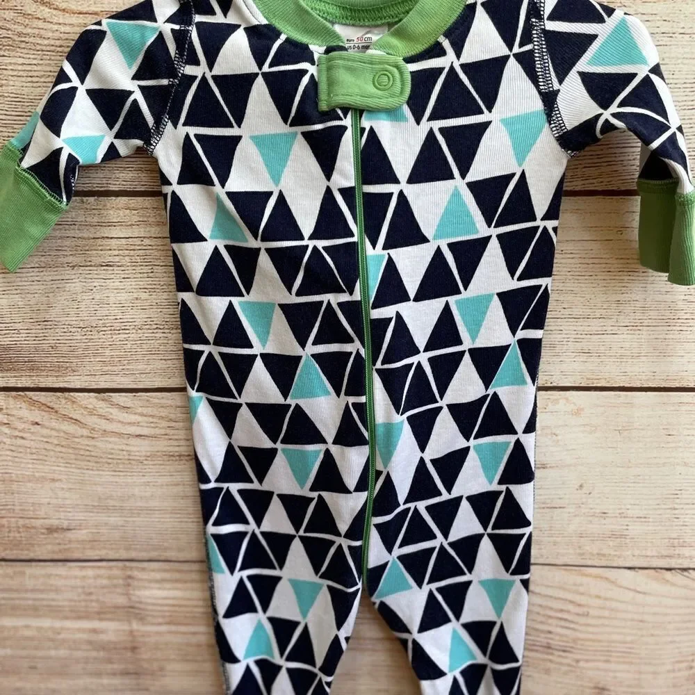 HANNA ANDERSSON ROMPER IN BLUE AND GREEN PRINT‎